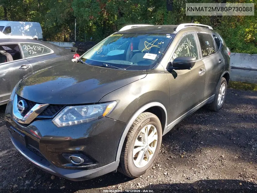 2016 NISSAN ROGUE VIN KNMAT2MV8GP730088 — фото 6