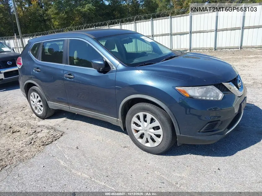 NISSAN ROGUE 2016, VIN KNMAT2MT6GP663103