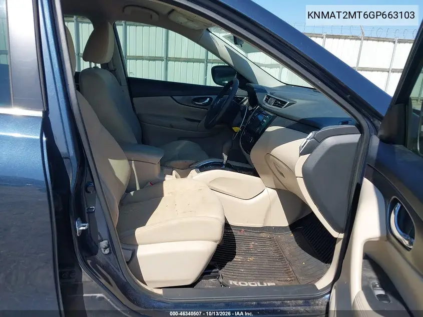 2016 NISSAN ROGUE VIN KNMAT2MT6GP663103 — фото 5