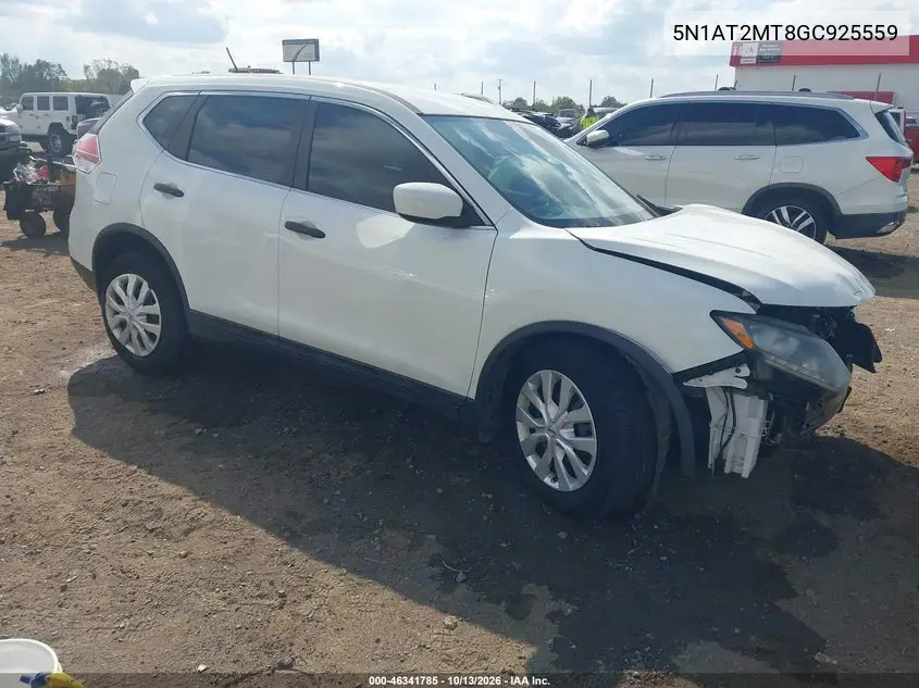 NISSAN ROGUE 2016, VIN 5N1AT2MT8GC925559