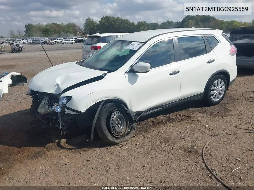2016 NISSAN ROGUE VIN 5N1AT2MT8GC925559 — фото 2