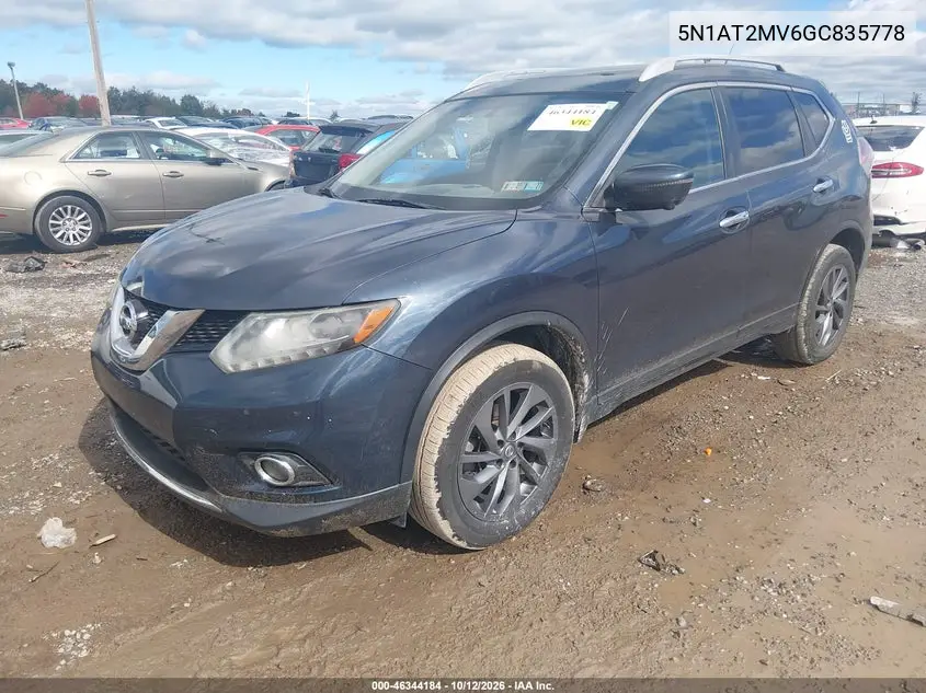 2016 NISSAN ROGUE VIN 5N1AT2MV6GC835778 — фото 2