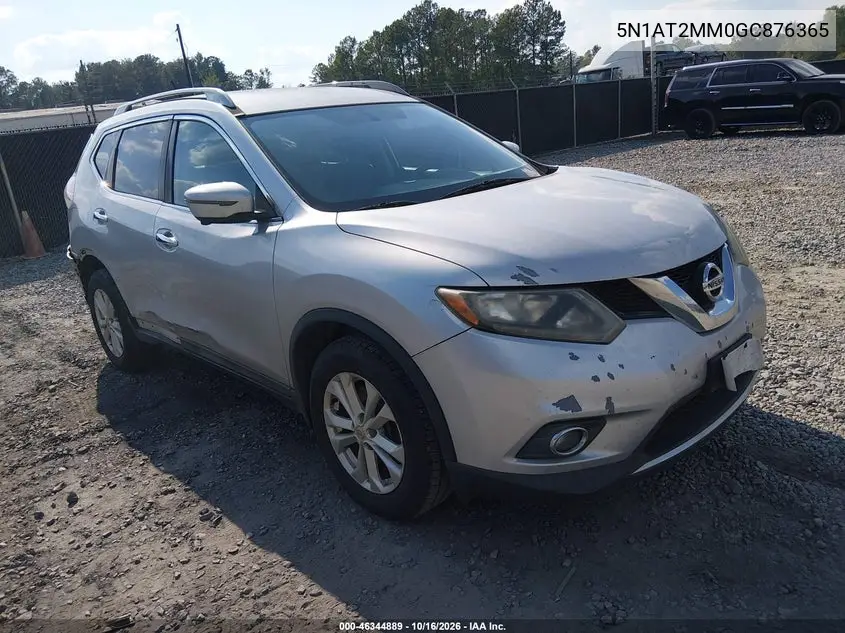 NISSAN ROGUE 2016, VIN 5N1AT2MM0GC876365