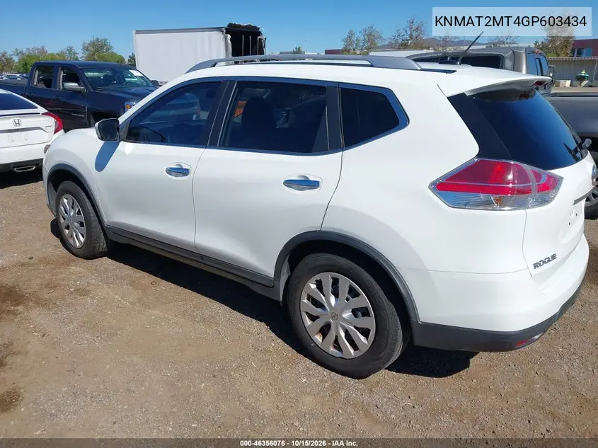 2016 NISSAN ROGUE VIN KNMAT2MT4GP603434 — фото 3