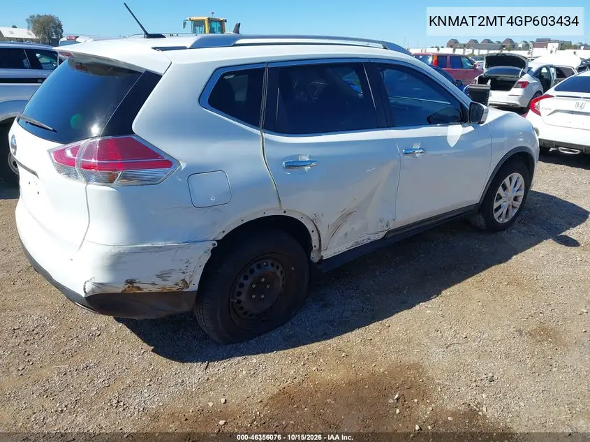 2016 NISSAN ROGUE VIN KNMAT2MT4GP603434 — фото 4