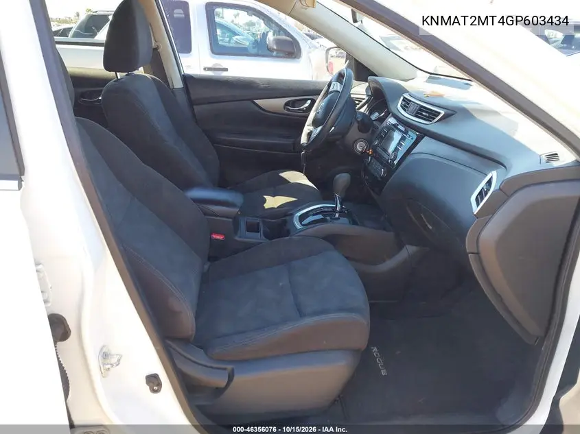 2016 NISSAN ROGUE VIN KNMAT2MT4GP603434 — фото 5