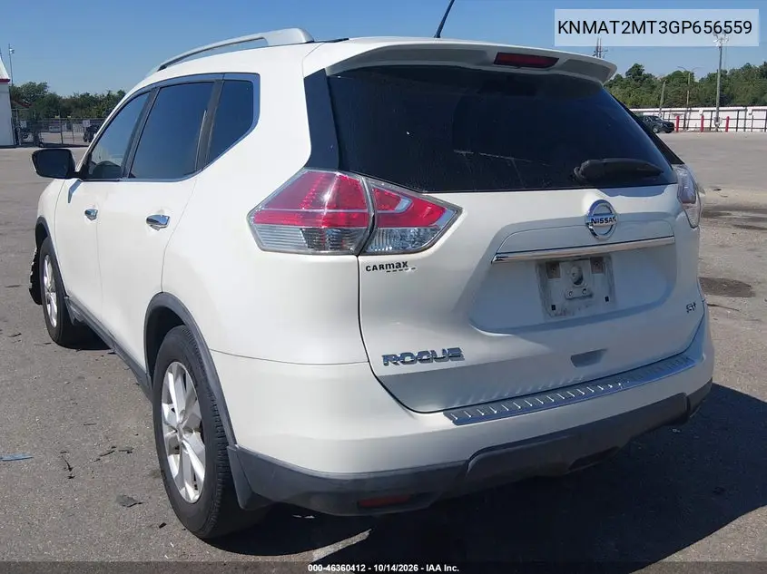 2016 NISSAN ROGUE VIN KNMAT2MT3GP656559 — фото 3