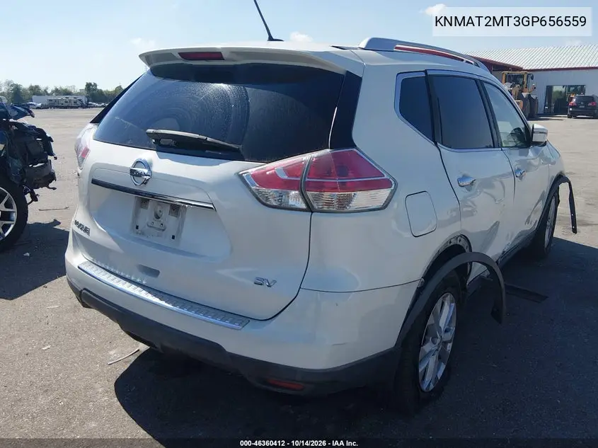 2016 NISSAN ROGUE VIN KNMAT2MT3GP656559 — фото 4