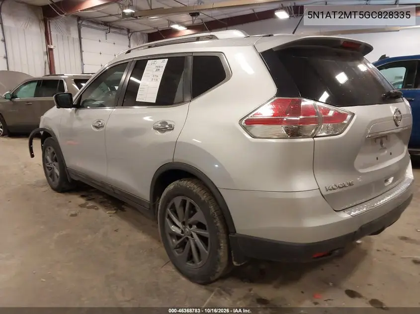 2016 NISSAN ROGUE VIN 5N1AT2MT5GC828335 — фото 3
