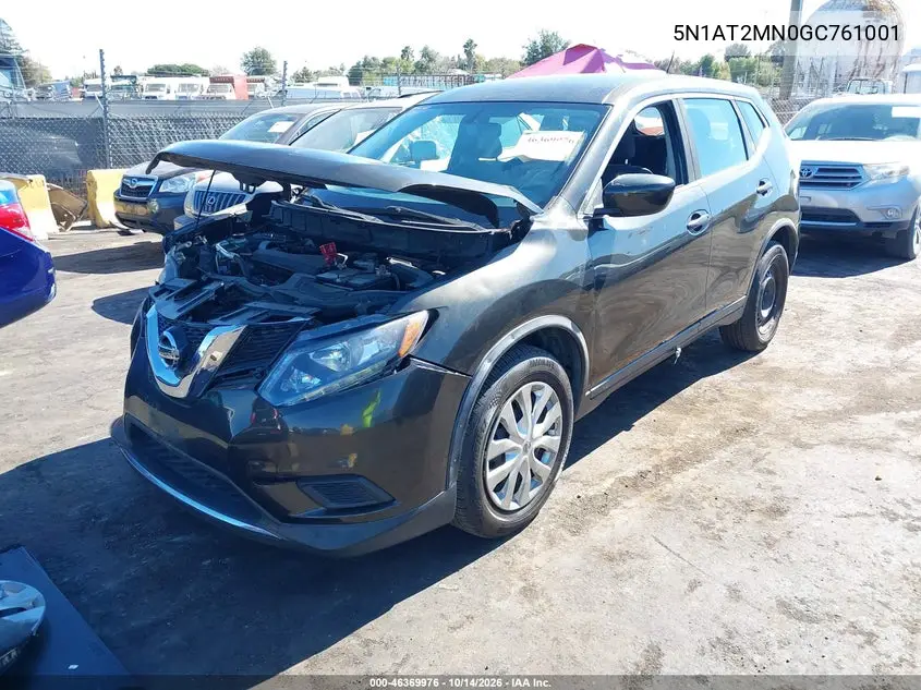 2016 NISSAN ROGUE VIN 5N1AT2MN0GC761001 — фото 2