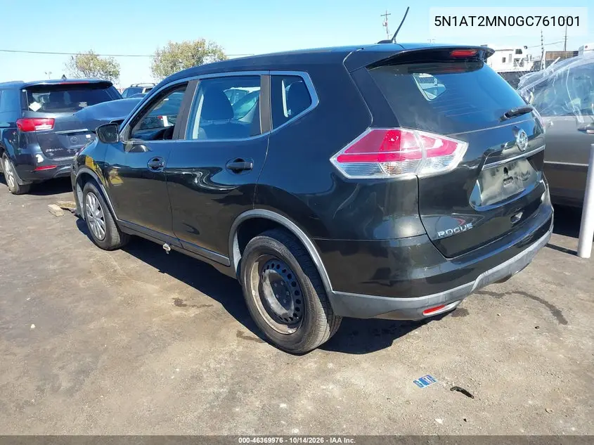 2016 NISSAN ROGUE VIN 5N1AT2MN0GC761001 — фото 3