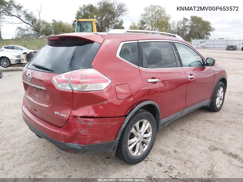 2016 NISSAN ROGUE VIN KNMAT2MV0GP653572 — фото 4