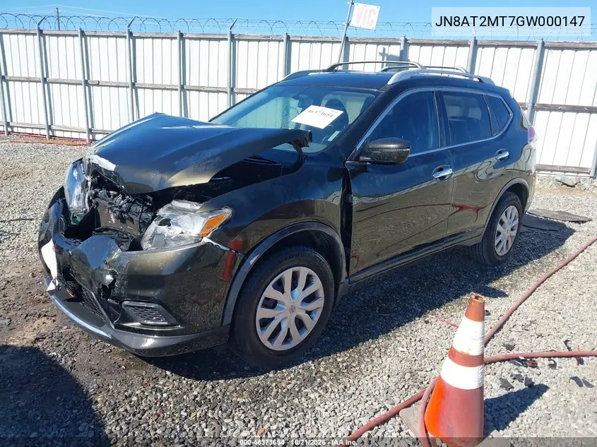 2016 NISSAN ROGUE VIN JN8AT2MT7GW000147 — фото 2