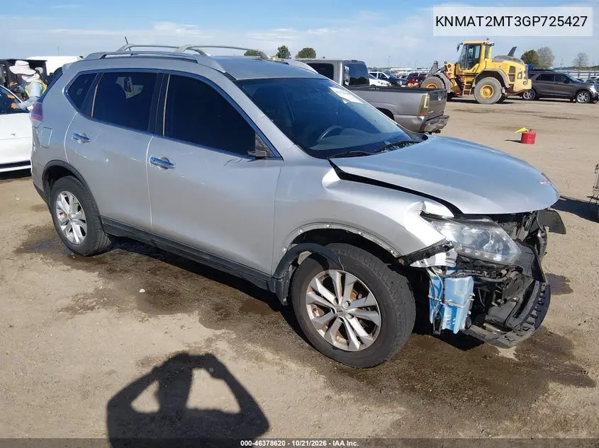 NISSAN ROGUE 2016, VIN KNMAT2MT3GP725427