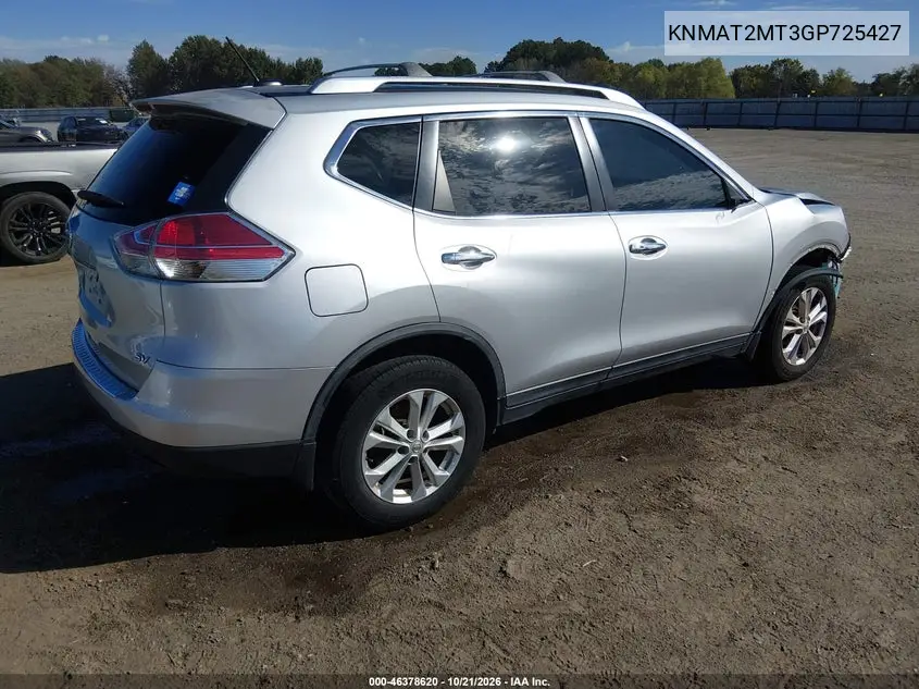 2016 NISSAN ROGUE VIN KNMAT2MT3GP725427 — фото 4