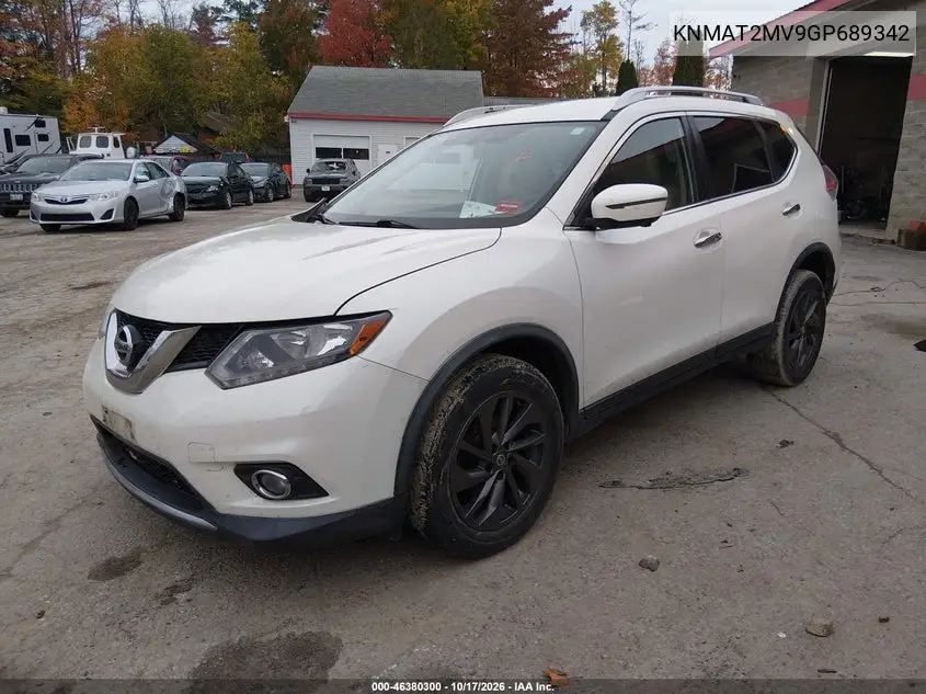2016 NISSAN ROGUE VIN KNMAT2MV9GP689342 — фото 2
