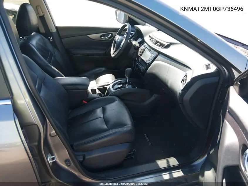 2016 NISSAN ROGUE VIN KNMAT2MT0GP736496 — фото 5