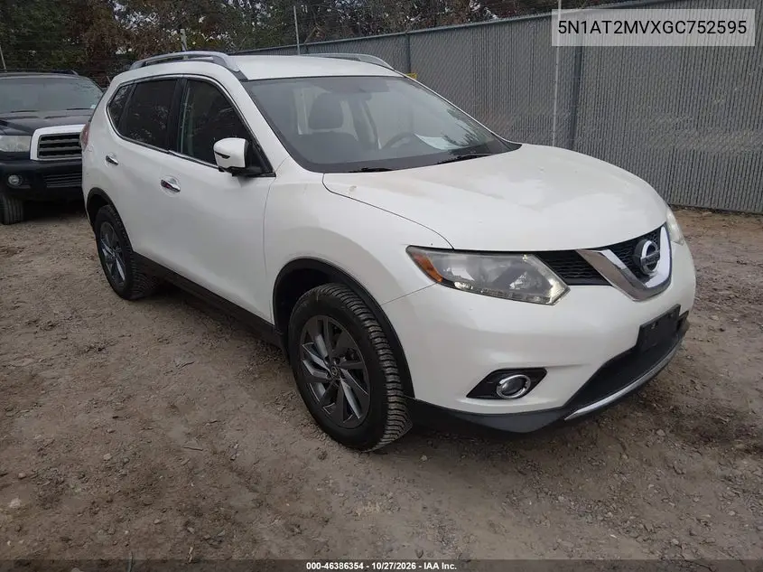 NISSAN ROGUE 2016, VIN 5N1AT2MVXGC752595