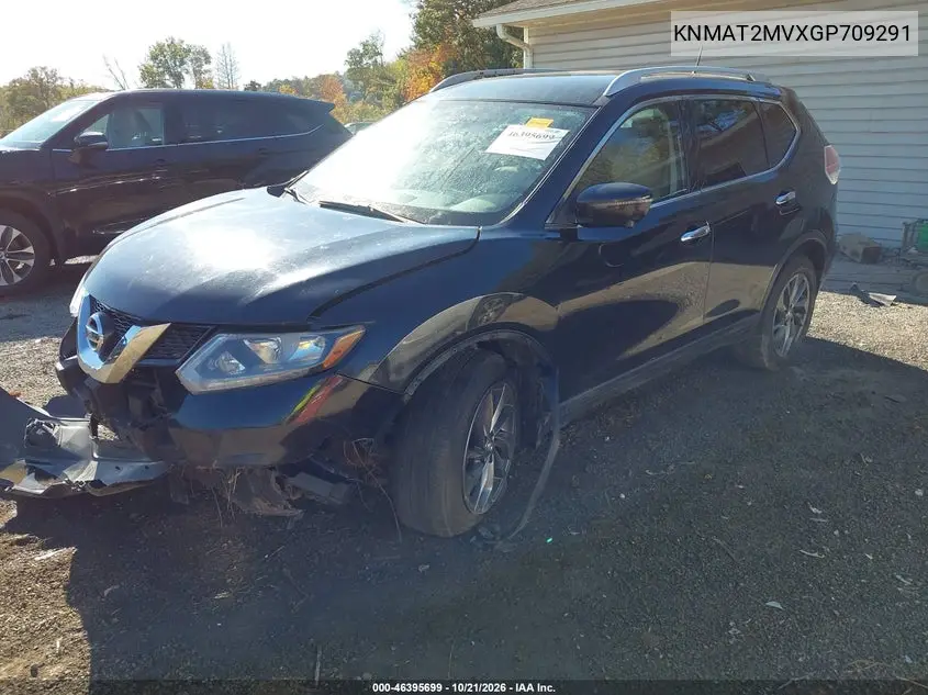 2016 NISSAN ROGUE VIN KNMAT2MVXGP709291 — фото 2