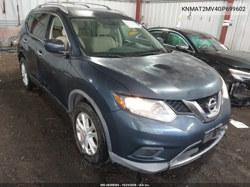 NISSAN ROGUE 2016, VIN KNMAT2MV4GP699602