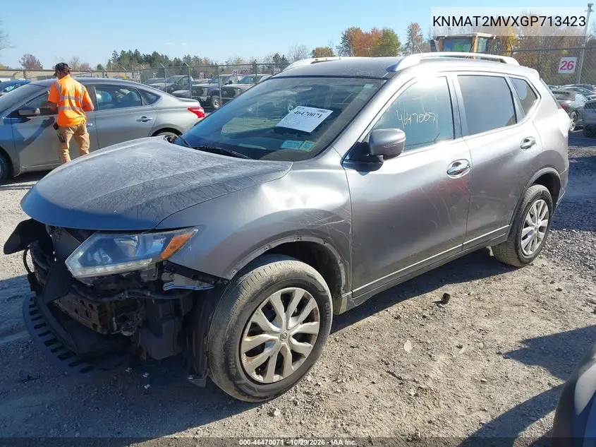 2016 NISSAN ROGUE VIN KNMAT2MVXGP713423 — фото 2