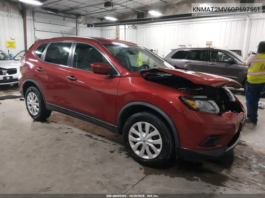 NISSAN ROGUE 2016, VIN KNMAT2MV6GP697561
