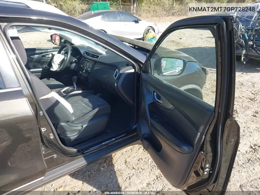 2016 NISSAN ROGUE VIN KNMAT2MT7GP728248 — фото 5