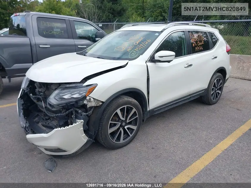 2017 NISSAN ROGUE VIN 5N1AT2MV3HC820849 — фото 2