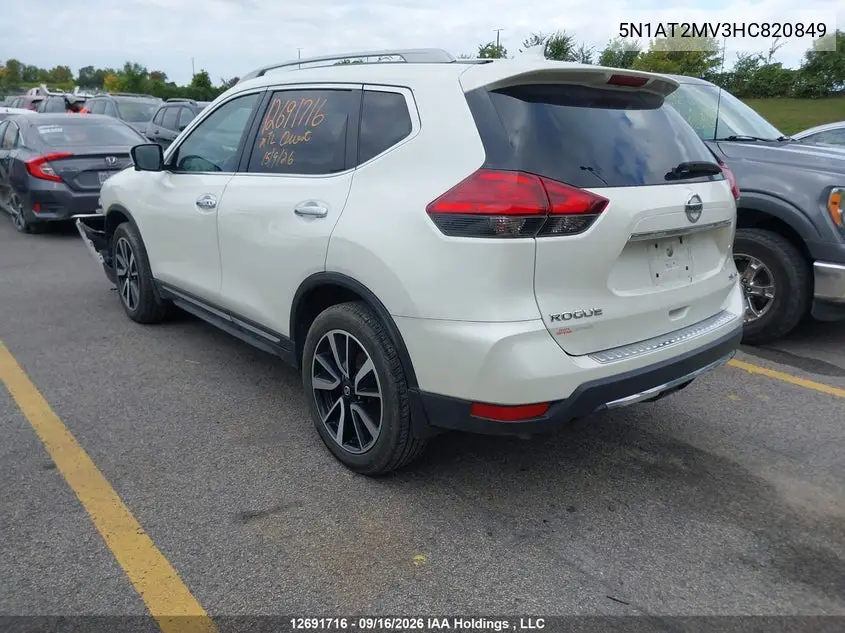 2017 NISSAN ROGUE VIN 5N1AT2MV3HC820849 — фото 3