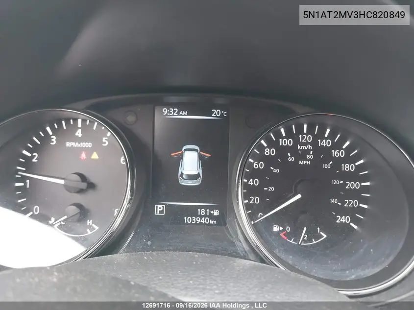 2017 NISSAN ROGUE VIN 5N1AT2MV3HC820849 — фото 7