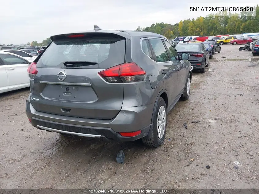 2017 NISSAN ROGUE VIN 5N1AT2MT3HC865420 — фото 4