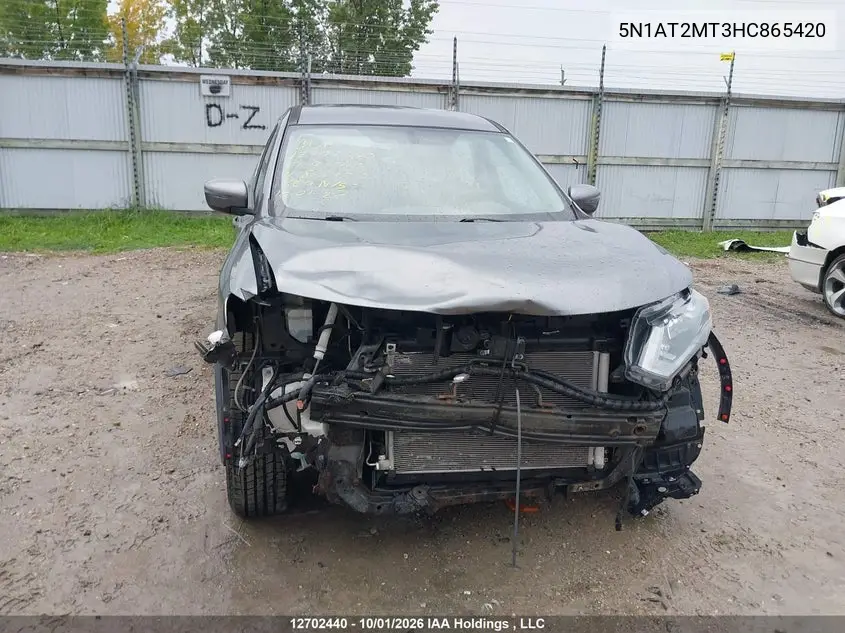 2017 NISSAN ROGUE VIN 5N1AT2MT3HC865420 — фото 6
