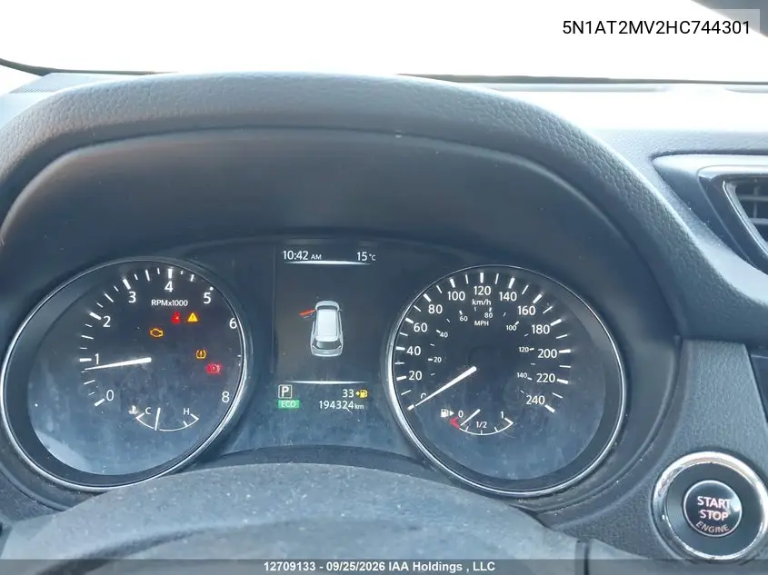 2017 NISSAN ROGUE VIN 5N1AT2MV2HC744301 — фото 14
