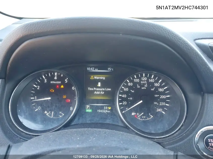 2017 NISSAN ROGUE VIN 5N1AT2MV2HC744301 — фото 7