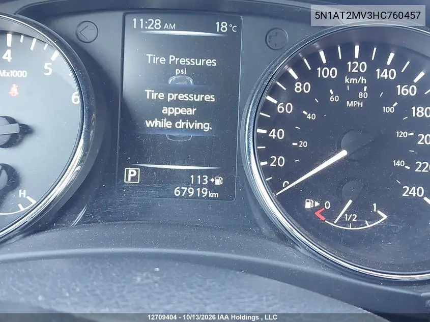 2017 NISSAN ROGUE VIN 5N1AT2MV3HC760457 — фото 15