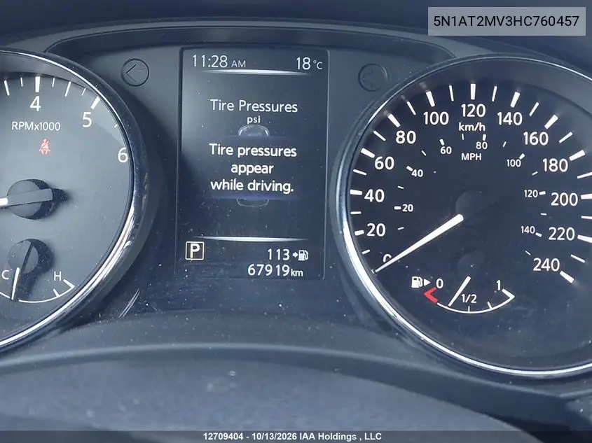 2017 NISSAN ROGUE VIN 5N1AT2MV3HC760457 — фото 7