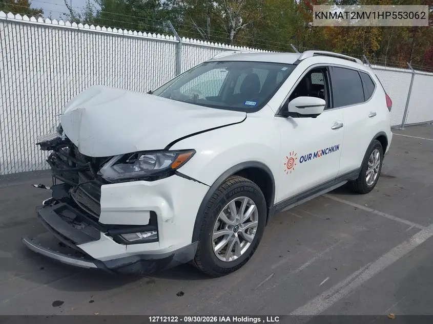 2017 NISSAN ROGUE VIN KNMAT2MV1HP553062 — фото 2