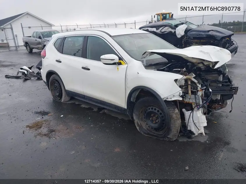 NISSAN ROGUE 2017, VIN 5N1AT2MT6HC890778