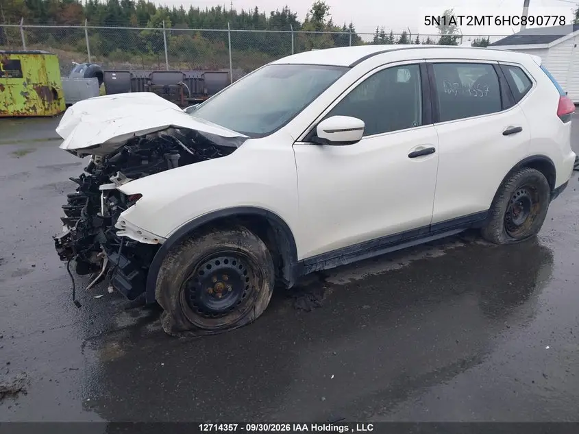 2017 NISSAN ROGUE VIN 5N1AT2MT6HC890778 — фото 2