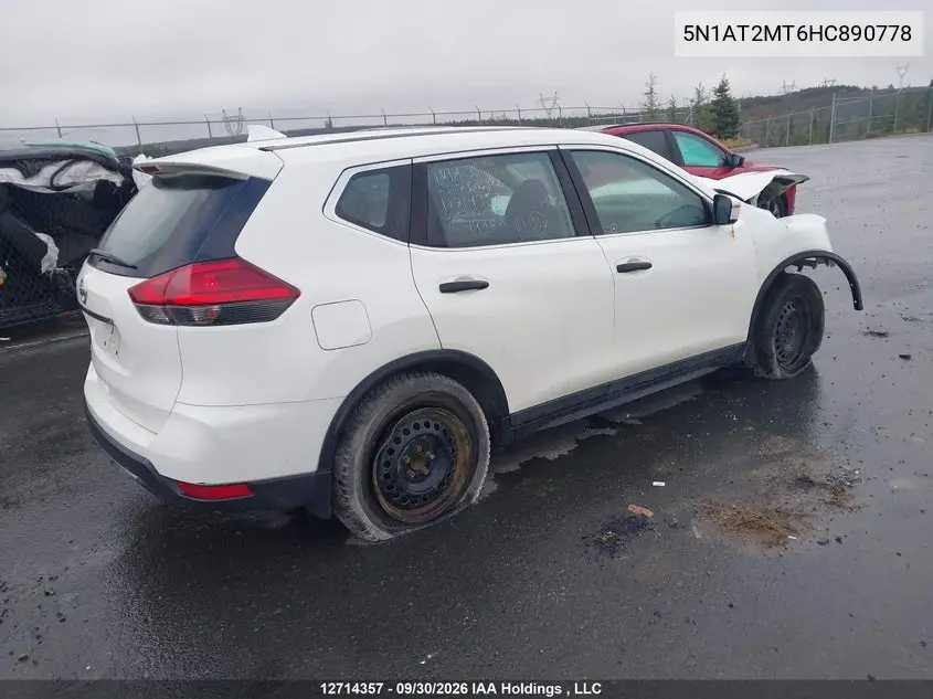 2017 NISSAN ROGUE VIN 5N1AT2MT6HC890778 — фото 4
