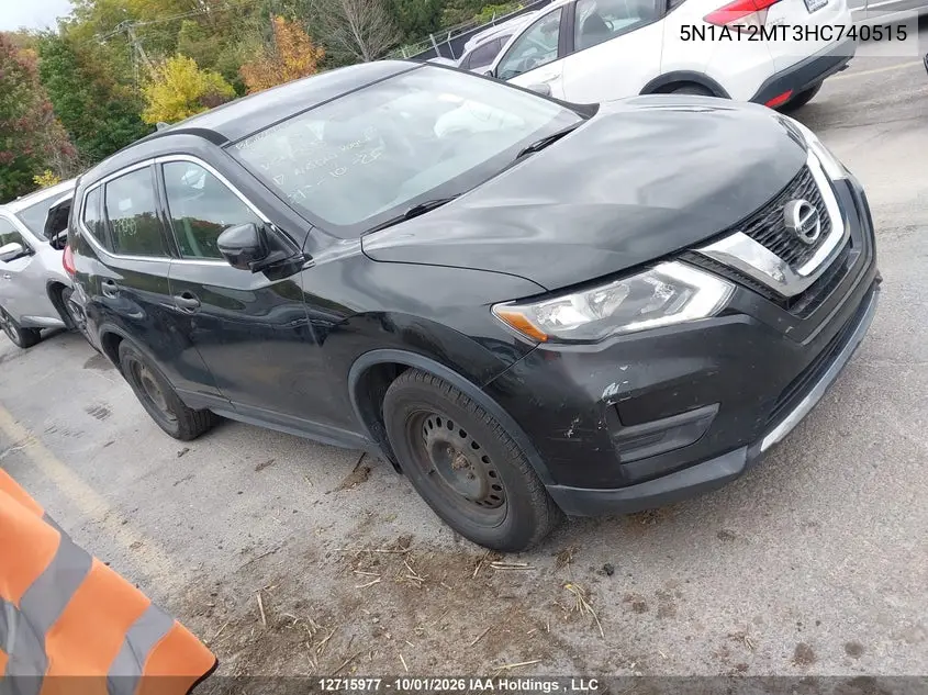 NISSAN ROGUE 2017, VIN 5N1AT2MT3HC740515