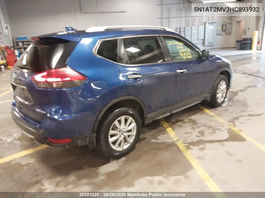 2017 NISSAN ROGUE VIN 5N1AT2MV3HC893932 — фото 4