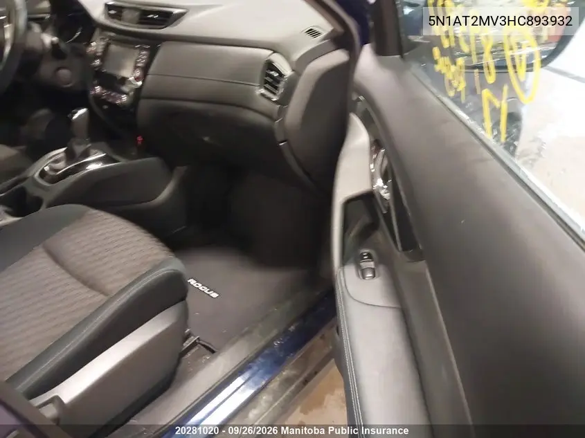 2017 NISSAN ROGUE VIN 5N1AT2MV3HC893932 — фото 5