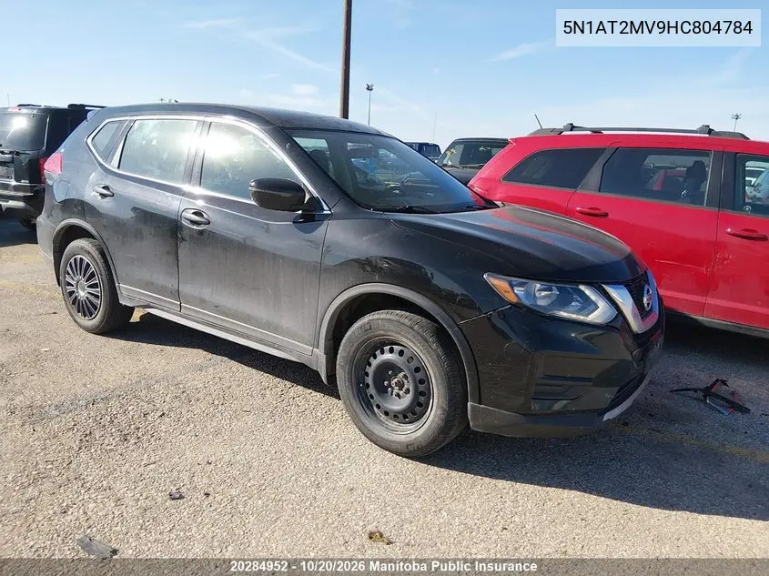 NISSAN ROGUE 2017, VIN 5N1AT2MV9HC804784