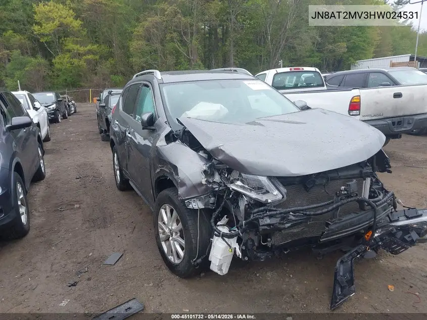 NISSAN ROGUE 2017, VIN JN8AT2MV3HW024531