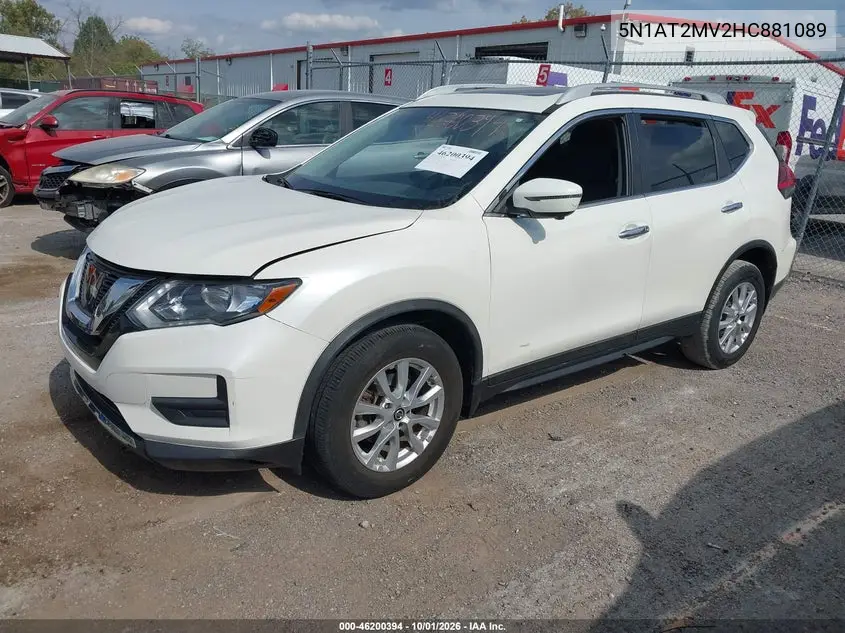 2017 NISSAN ROGUE VIN 5N1AT2MV2HC881089 — фото 2