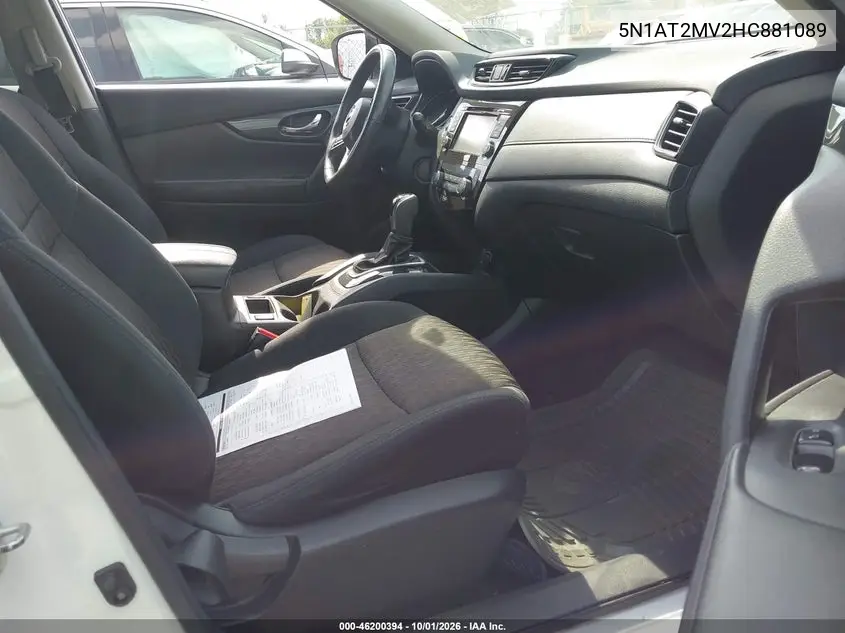 2017 NISSAN ROGUE VIN 5N1AT2MV2HC881089 — фото 5