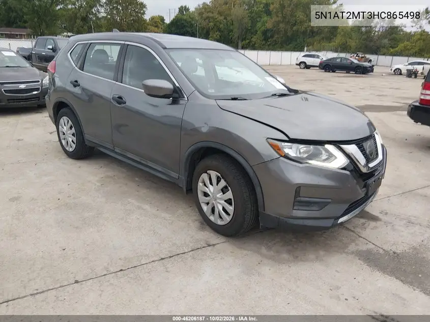 NISSAN ROGUE 2017, VIN 5N1AT2MT3HC862498