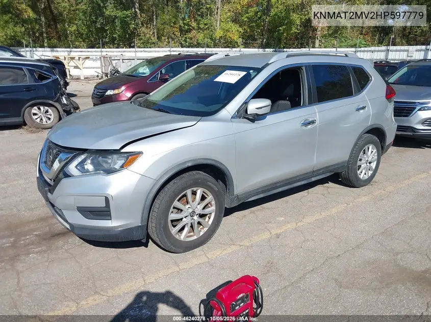 2017 NISSAN ROGUE VIN KNMAT2MV2HP597779 — фото 2