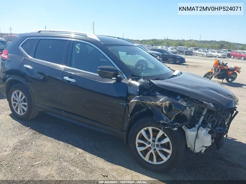 NISSAN ROGUE 2017, VIN KNMAT2MV0HP524071